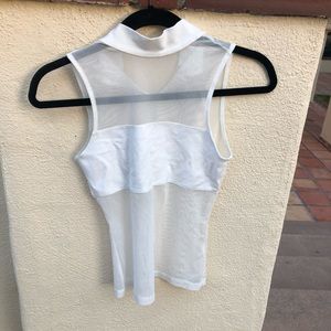 Urban Outfitters White Mesh Top